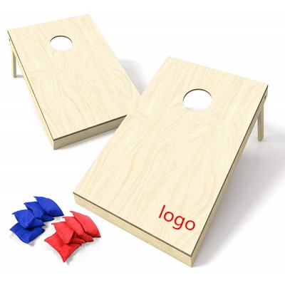 HOLYKING  Wood  Cornhole Set Wood, Two 2' x 3' Boards and 8 Bags