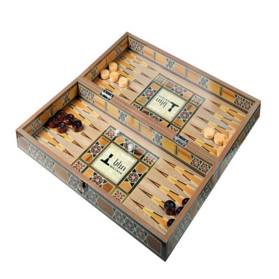 backgammon and Chess in wooden box