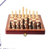 wood chess board set with pieces and chess box made in China 1017