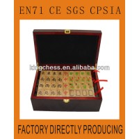 Bamboo Mahjong Manufacturer With Customized Logo Wooden Box