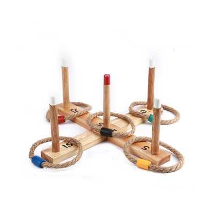 Ring Toss Game Set - Outdoor Kids & Adults Toy Keeps Them Active and Includes a Compact Carry Bag, 8 Rope & 8  Rings - Ea